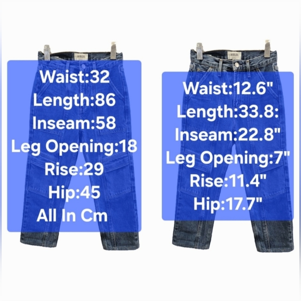 Agolde Cropped Cooper Cargo in Regulation Size 23-24 - Picture 2 of 10